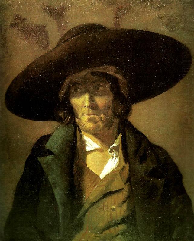 Theodore   Gericault portrait d' homme dit le vendeeen oil painting picture